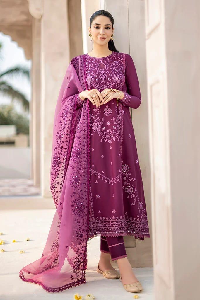 Embroidered Lawn Fancy 3 Piece Dress